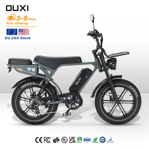 Vélo de route à pneus larges V8 de 20 pouces avec une autonomie de 70 km, vélo électrique tendance pour adultes, fourche en acier disponible, entrepôts UE et États-Unis - Product Image 1