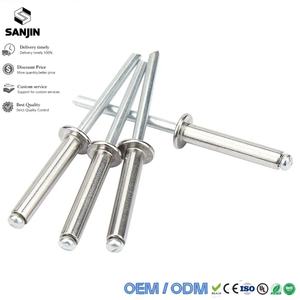 Rivets <span class=keywords><strong>Pop</strong></span> en aluminium M2.4 M3.2 M4 M4.8 à tête dôme aveugle en acier avec mandrin pour accessoires d'échappement de moto et profilés en aluminium - Product Image 3