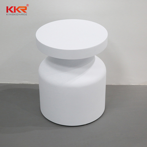 Minimalist White Mushroom Solid Surface <strong>Bathroom</strong> <strong>Stool</strong> Round Waterproof Shower <strong>Stool</strong> - Product Image 4