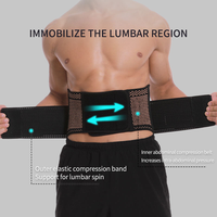 Ceinture de soutien lombaire en polyester pour soulager les douleurs dorsales, soutien pour hernie discale, sangles de compression amovibles, réglables