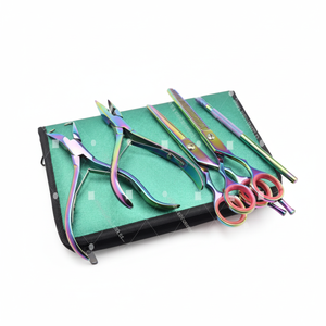 Kit de Pinzas de Acero Inoxidable para Extensiones de Cabello de Salón, en Varios Colores - Product Image 1