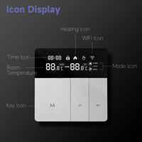 Thermostat de chauffage par le sol, commande manuelle simple, économie d'énergie, fonctionnement stable pour les conduites de chauffage de l'eau