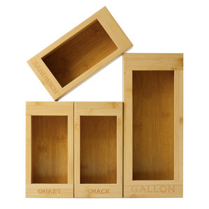 <b>Bamboo</b> Storage Boxes Rectangular Food <b>Container</b> With Partitions Kitchen Desktop Organizer Sandwich Quart Snack Gallon Size - Product Image 5