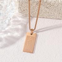 Colgante de Acero Inoxidable con Caligrafía Islámica Árabe Musulmana de Alá, Joyería de Moda, Collares al por Mayor, Regalo de Eid