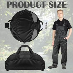 กระเป๋าใส่รองเท้าบูทและชุดเวดเดอร์แบบพกพา กันน้ำ ขนาดใหญ่ สำหรับตกปลาแบบฟลายฟิชชิ่ง ล่าสัตว์ ตั้งแคมป์ ช่วยให้รองเท้าบูทและชุดเวดเดอร์แห้ง - Product Image 2