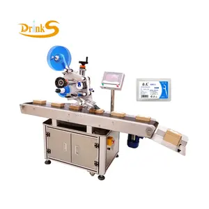 Automatic Plane Labeling Machine With Date Coder Books File Box Paper Toothpick Labeling Machine