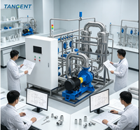 Système de filtration d'eau industrielle TANGENT personnalisable, résistant aux acides et aux alcalis, avec boîtier de membrane céramique 1000L/heure pour déchets textiles