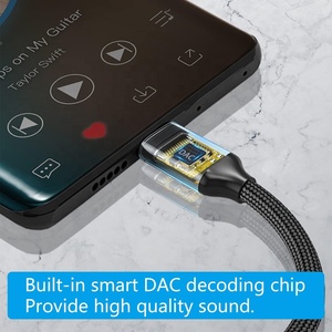 <span class=keywords><strong>Adaptateur</strong></span> Convertisseur Audio <span class=keywords><strong>Jack</strong></span> 3,5 mm USB 3.1 Type-C en Nylon Tressé Premium pour <span class=keywords><strong>iPhone</strong></span> 15 16 Samsung Xiaomi - Product Image 3