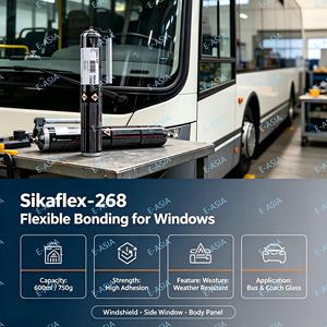 กาวซิลิโคน SL Sika SikaFlex 268 สีดำ ขนาด 600 มล. เกรดสำหรับงานก่อสร้าง ใช้สำหรับงานกระจกและโลหะ - Product Image 6