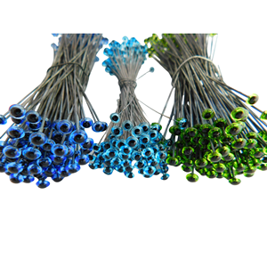 뜨거운 판매 투명 다채로운 인형 공예 액세서리 봉제 인형 동물 장난감 와이어와 1 와이어 유리 눈 2 눈 - Product Image 2