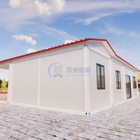 Maison modulaire préfabriquée en acier de 40 pieds pour grande famille, type conteneur, avec 2 chambres