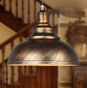 Metal Industrial Dining Chandelier Black and <strong>Copper</strong> Silver Pot Lid <strong>Lamp</strong> LED Wrought Iron Restaurant Light for Hotel Shops - Product Image 2