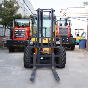 Off Road Forklift Outdoor 4wd 4x4 2 3 3.5 4 5 6 7 Ton All Rough Terrain Forklift Truck All Terrain Forklift Mini