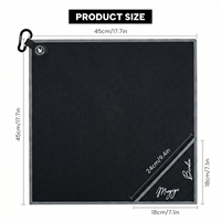 Serviette de golf personnalisée avec logo imprimé, serviette de golf noire brodée par sublimation, serviette de golf unie en microfibre gaufrée