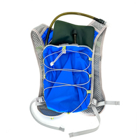 Gilet d'hydratation extérieur 12L avec poche à eau, gilet de course sans logo, gilet de course sans couture, sac à eau pour course à pied