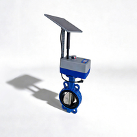 Vanne Électrique Solaire 4G WiFi Lora à Contrôle Intelligent Sans Fil pour Irrigation Agricole, Vanne à Boisseau Papillon