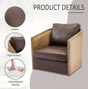 Swivel Barrel Chair Modern Comfy Accent <b>Sofa</b> Chair for Living Room Home Office Hotel Use 360 Degree Rotation Adjustable Height - Product Image 3