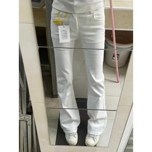 2025 primavera otoño Pantalones vaqueros de pierna recta de cintura alta para mujer, pantalones holgados microacampanados, ajustados, elásticos, transpirables - Product Image 4