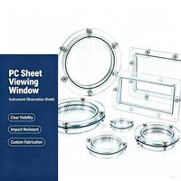 Fabrication sur mesure de plaques en polycarbonate, plaque solide en PC transparente résistante aux chocs pour fenêtre de visualisation d'instruments et écran d'observation