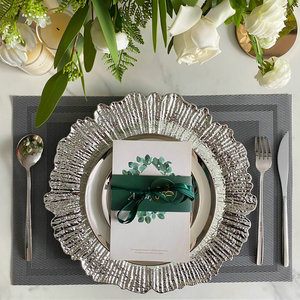 Plato de Presentación Ecológico Biodegradable de PP con Diseño de Hoja de Loto, Desechable, para Bodas y Fiestas, Color Oro Rosa, <span class=keywords><strong>Vajilla</strong></span> de Plástico, Precio de Fábrica Nicro - Product Image 6