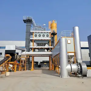 Más cercano 120 toneladas por hora nuevo equipo de planta de asfalto de mezcla por lotes de secadora estacionaria con panel de control