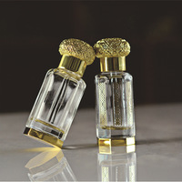 Bouteille d'huile de parfum en cristal de luxe vide bouteille d'huile essentielle décorative pour voyage 3ml 6ml 12ml compte-gouttes en verre cosmétique