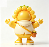 Figurine de collection personnalisée en PVC et ABS, motif tournesol de dessin animé, statue d'art fabriquée en Chine, OEM sur mesure pour la vente en gros aux marques