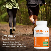 Soutien Osseux Puissant, Santé Cardiaque, Vitamine K2 MK7, K1 MK-4 Spectre Complet, Capsules pour le Bien-être et la Vitalité des Adultes, Supplément OEM ODM