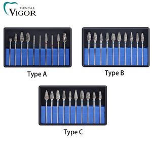 Juego de 10 fresas dentales de carburo de tungsteno de 2.35mm por caja para laboratorio dental - Product Image 1