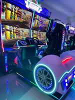 Simulateur de course dynamique à 2 joueurs, machine de jeu d'arcade, jeu de conduite automobile à écran HD à monnayeur pour parc d'attractions