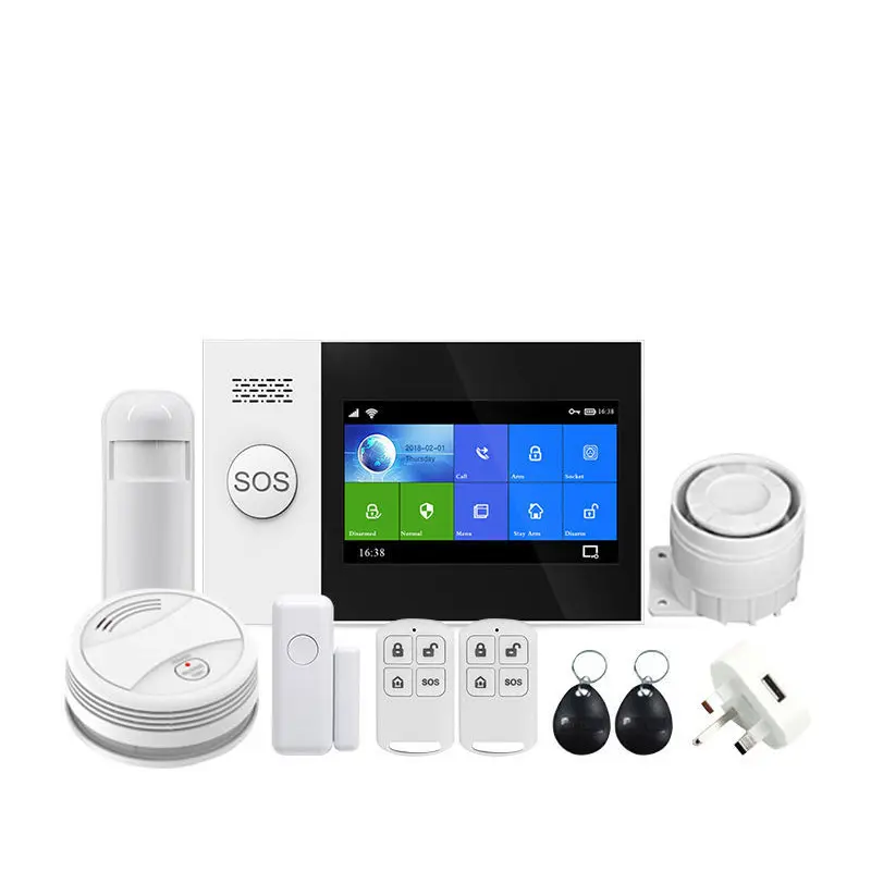 Daytech TA04-KIT36 Tuya App Controle Full Touch Screen Home Security Wifi Gsm Alarmsysteem