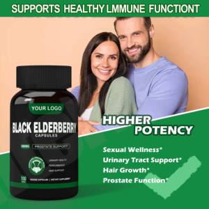 สารสกัดจากต้นเอลเดอร์เบอร์รี่สีดำออแกนิคหมัก500มก. อาหารเสริมสมุนไพรแคปซูลสีดำ Elderberry - Product Image 6