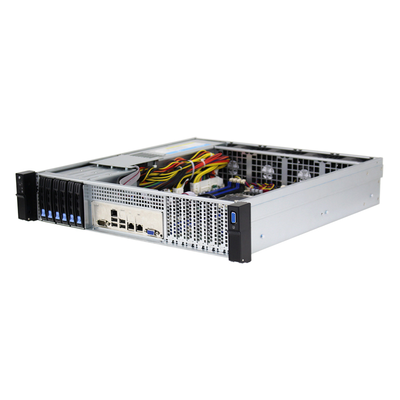 2u 6Bay 2,5 дюймовый HDD Горячая замена E ATX корпус сервера короткая глубина Монтаж в стойку корпус сервера ПК корпус