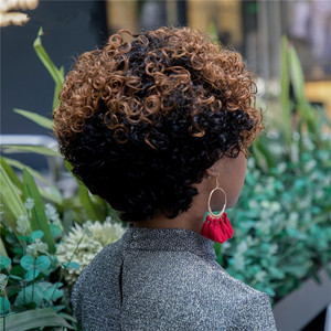 Parrucche per <span class=keywords><strong>capelli</strong></span> biondi Pixie a taglio corto a taglio molto basso ricci parrucche corte ritagliate Pixie Cut Short Hd Full Lace parrucche per <span class=keywords><strong>capelli</strong></span> umani - Product Image 3