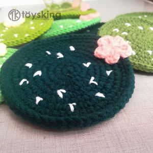 แผ่นรองแก้วถักโครเชต์รูปสัตว์ - แผ่นรองแก้วทำมือแสนนุ่มสบาย ของตกแต่งบ้านและของขวัญส่วนตัว พร้อมออกแบบฟรี - Product Image 3