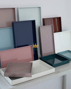 Plateau rectangulaire pour le petit-déjeuner et les boissons avec finition laquée en bois écologique, décoratif, prix abordable, en provenance du Vietnam - Product Image 5