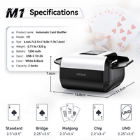 KPAW M1 Mesin Pengacak Multi-Game Otomatis-Portabel Ultra Ringan Tahan Lama & Rendah Kebisingan Bahan ABS Pengisian Daya USB Desain Modern