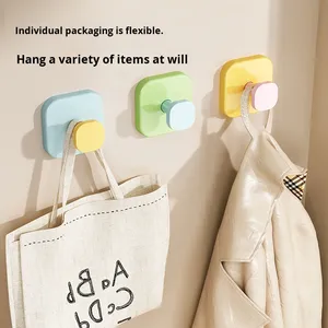 <span class=keywords><strong>Crochet</strong></span> mural sans perçage en plastique à ventouse pour salle de bain, toilettes, vêtements, crochets carrés en plastique à ventouse - Product Image 2