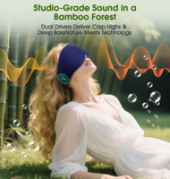 Masque de sommeil 3D sans fil Bluetooth 5.4 avec musique, un pour deux, respirant, bloquant la lumière, pour les voyages et l'usage quotidien