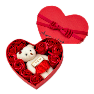 Soap Rose Flower Gift Box Christmas Valentine's Day Birthday Wedding Gift 10 Soap Flower Rose
