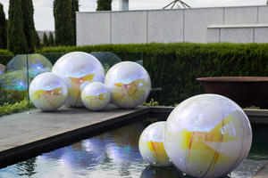 Блестящий рождественский надувной диско-шар из ПВХ+ЛАЗЕР с логотипом на заказ, многоразовый, для рекламы и мероприятий, подвесной, 8-10 футов - Product Image 4