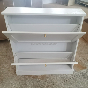 Cổ điển màu trắng hiện đại Giày giá tủ với 2 ngăn cho căn hộ - Product Image 4
