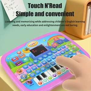 Tablette éducative piano-clavier à piles pour enfants de 3 ans et plus, apprentissage de l'anglais et de l'alphabet avec écran LED - Product Image 6