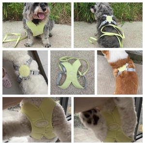 מתכווננת Teddy דוב כלב הליכה אפוד הליכה עם מוצק ניילון חרוז חבל כפתור סגירה עבור כלבים בגודל בינוני קטן - Product Image 2