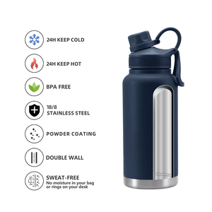 Bouteille d'eau sport isotherme à double paroi en acier inoxydable personnalisée, écologique, à boire directement, vente en gros - Product Image 2