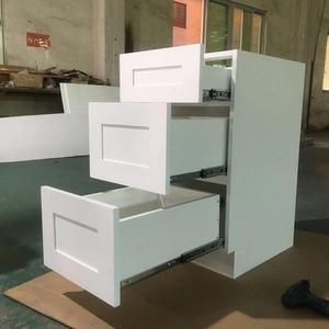 Muebles De Cocina Foshan fabbrica stile americano Standard RTA bianco Shaker armadio da <span class=keywords><strong>cucina</strong></span> <span class=keywords><strong>3</strong></span> cassetti mobili per la casa - Product Image 2