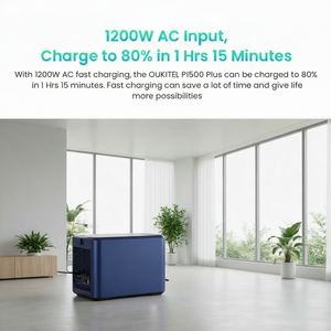 1800W Battery Portable Station Quick Charge APP Control Solar Compatible Pure Sine Wave P1500EPLUS Power Station - Product Image 5