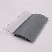 Huasso Bande de signalisation interne pour étagère, personnalisée, transparente, en plastique, pour cartes d'étagère en acier, fournitures de supermarché, blanche