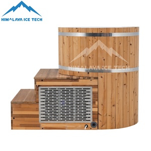 Bañera de Inmersión Fría/Caliente Comercial Todo en Uno de Cedro Rojo con Enfriador Integrado de Acero Inoxidable 304, Ozono y Control por Aplicación WiFi para Resorts y Hoteles de Lujo - Product Image 5