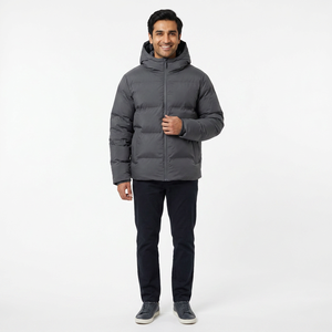 Veste d'hiver matelassée pour homme avec logo personnalisé, épaisse et chaude, de haute qualité, style doudoune à bulles - Product Image 1